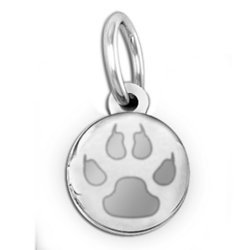 Cat s Paw Print Round  Picture Locket