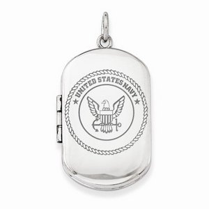 Sterling Silver Navy Dogtag Locket