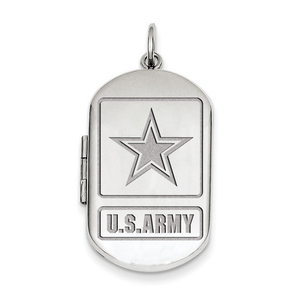 Sterling Silver Army Dogtag Locket