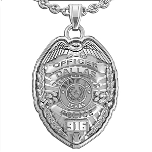 Personalized Texas Police Badge with Your Name  Rank  Number   Department