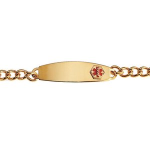 Gold Plated Stainless Steel Men s Medical ID Bracelet