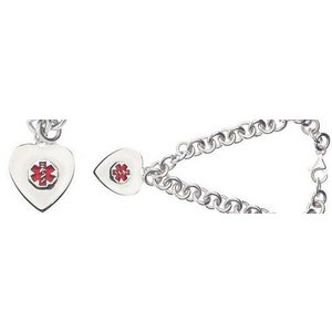 Stainless Steel Women s Medical ID Charm Bracelet