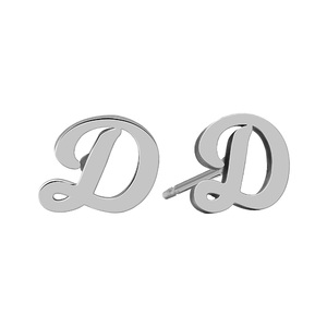Pair of Initial Script Stud Earrings
