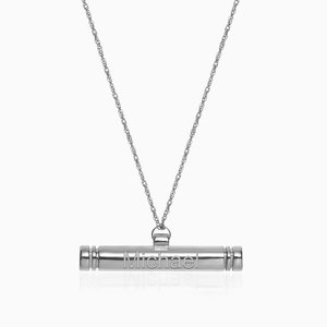 Personalized Horizontal T Bar Name Necklace w  Chain