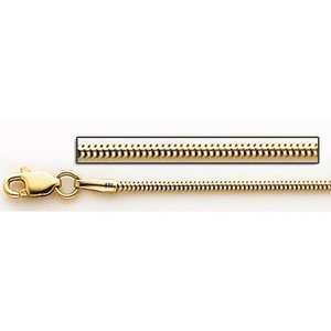 14K Yellow Gold 0 9mm Italian Snake Chain