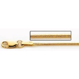 14K Yellow Gold 0 8mm Snake Link Chain