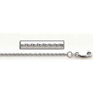 14K White Gold 1 5mm Parrisan Wheat Chain