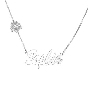 Ohio State University Name Necklace with Logo Charm