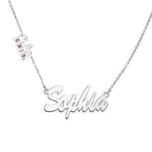 Ohio State University Silhouette Name Necklace