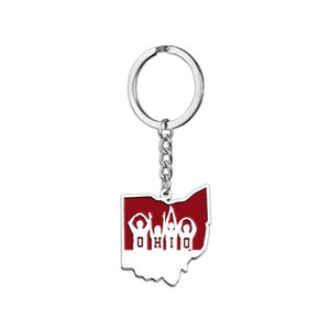 Ohio Color Enamel Outline Keychain