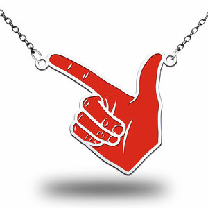 Texas Tech University Color Enamel Guns Up Necklace