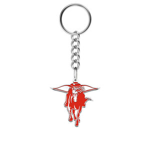 Texas Tech Color Enamel Rider Keychain