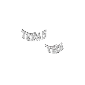 Pair Of Texas Tech Block Earrings