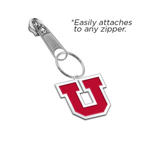 University of Utah Color Enamel U Zipper Pull