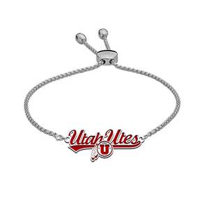 University of Utah Color Enamel Utes with Logo Bracelet