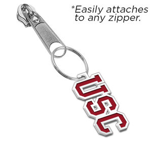 USC Color Enamel Block Zipper Pull