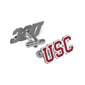 Pair of USC Color Enamel Block Cufflinks