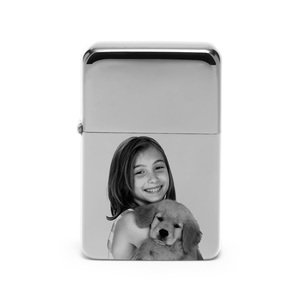 Zippo Style Laser Engravable Chrome Polished Lighter