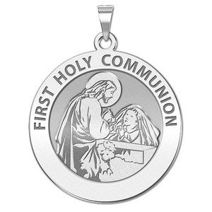 First Holy Communion Religious Medal  for a Girl   EXCLUSIVE 