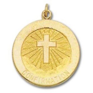 14K Gold Confirmation Religious Medal