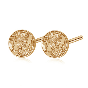 Pair of Saint Michael Stud Earrings