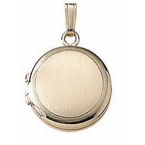 Solid 14K Yellow Gold Small Round Locket
