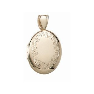 Solid 14k Yellow Gold Premium Weight Oval Photo Locket