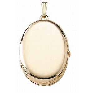 14K Yellow Gold Oval 4 Photo Locket