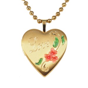 14K Gold Filled Love Heart Photo Locket