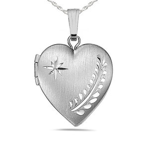 Sterling Silver Small Heart Photo Locket