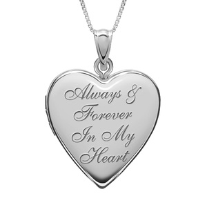  Always   Forever In My Heart  Heart Photo Locket