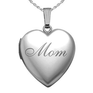 Sterling Silver Mom Sweetheart Photo Locket