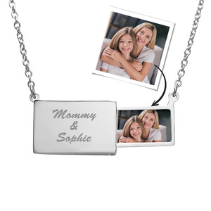 Stainless Steel Slide Out Keepsake Locket