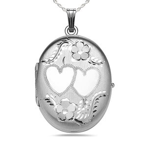 Sterling Silver Oval Four Photo Locket