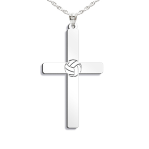 Volleyball Cross Pendant