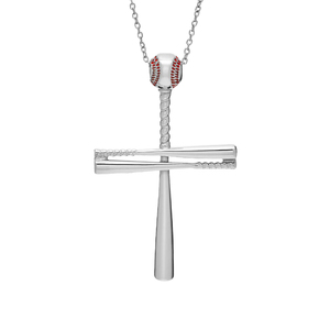 Baseball Bat Cross Pendant