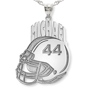 Custom Football Helmet Pendant w  Name   Number