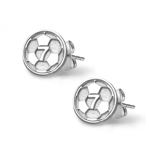 Personalized Soccer Earrings with Any Number