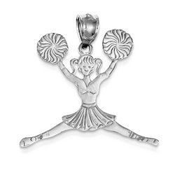 Jumping Split Cheerleader Charm or  Pendant