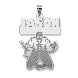 Custom Hockey Pendant w  Name