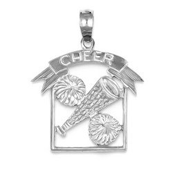 Cheerleader  Cheer  Charm or  Pendant