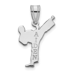 Customized Martial Artist Shaped Pendnat with Name