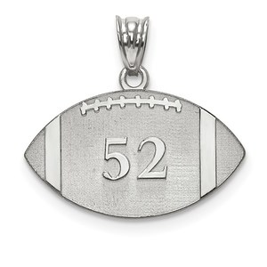 Custom Football Charm or Pendant w  Number