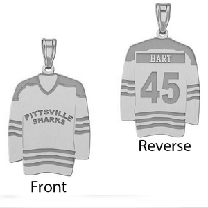 Hockey Jersey Pendant w  Name   Number