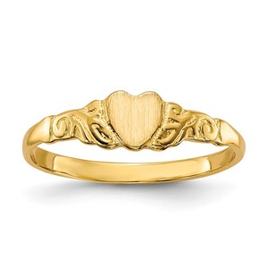 14k Yellow Gold Heart Children s Ring