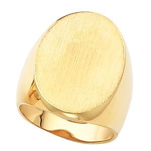 14K Gold Men s Oval Signet Ring