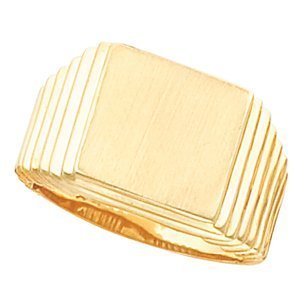 14K Gold Men s Square Signet Ring