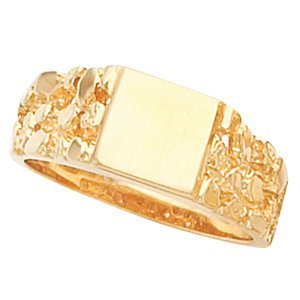 14K Gold Men s Square Signet Ring