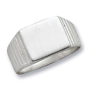 Sterling Silver Women s Square Signet Ring