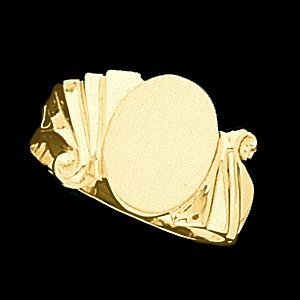 14K Gold Women s Oval Signet Ring